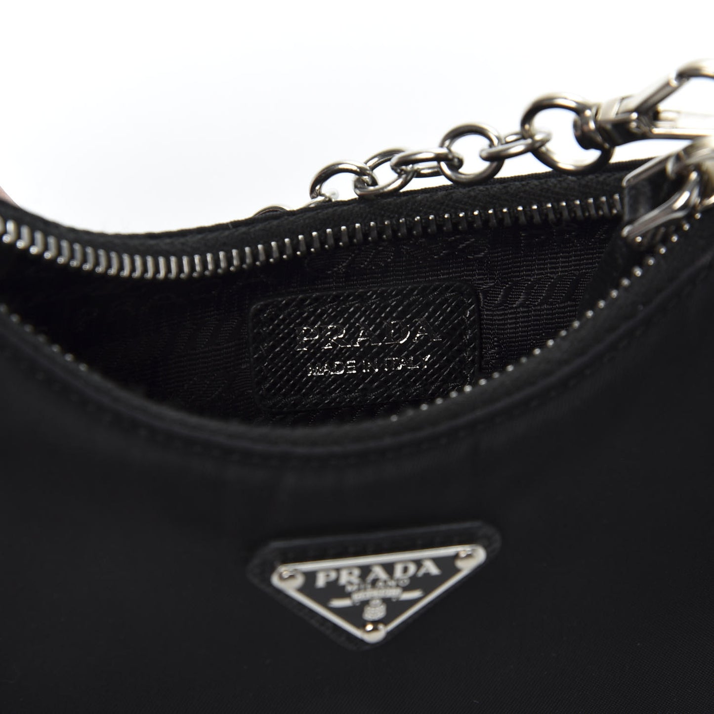 Tessuto Nylon Mini Re-Edition 2000 Shoulder Bag Black