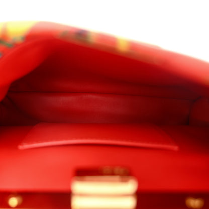 Fendi Nappa Marble Mini Peekaboo Iconic Satchel Rosso Multicolor 5 of 11
