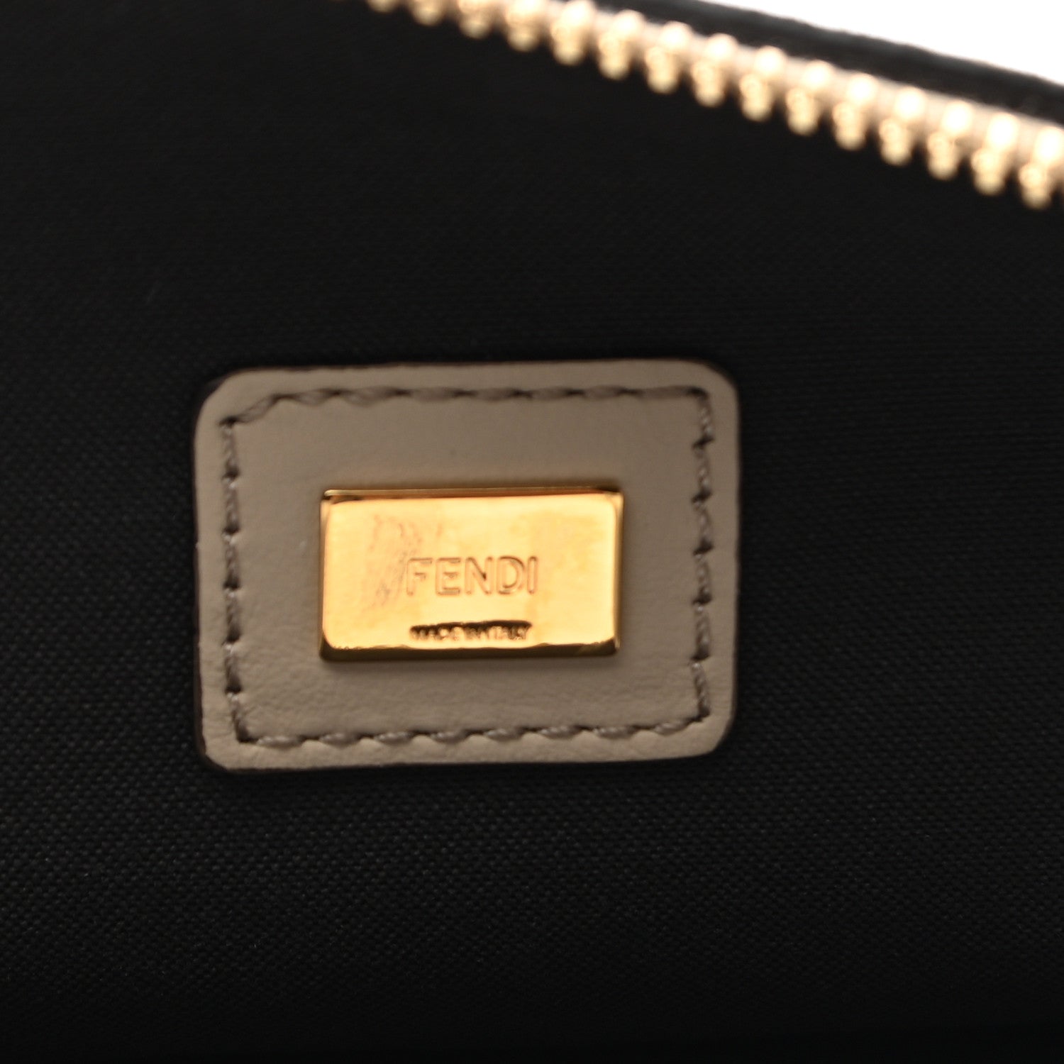 Fendi Suede Vitello Grace Micro FF Large Flat Pouch Nude Spring Maya 6 of 8
