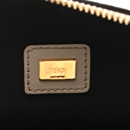 Fendi Suede Vitello Grace Micro FF Large Flat Pouch Nude Spring Maya 6 of 8
