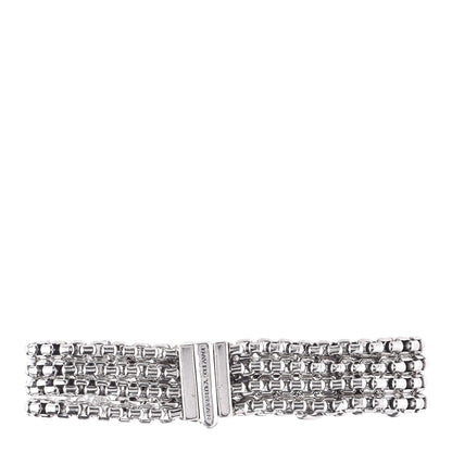 David Yurman Sterling Silver Diamond Double X Four Strand Bracelet 3 of 5