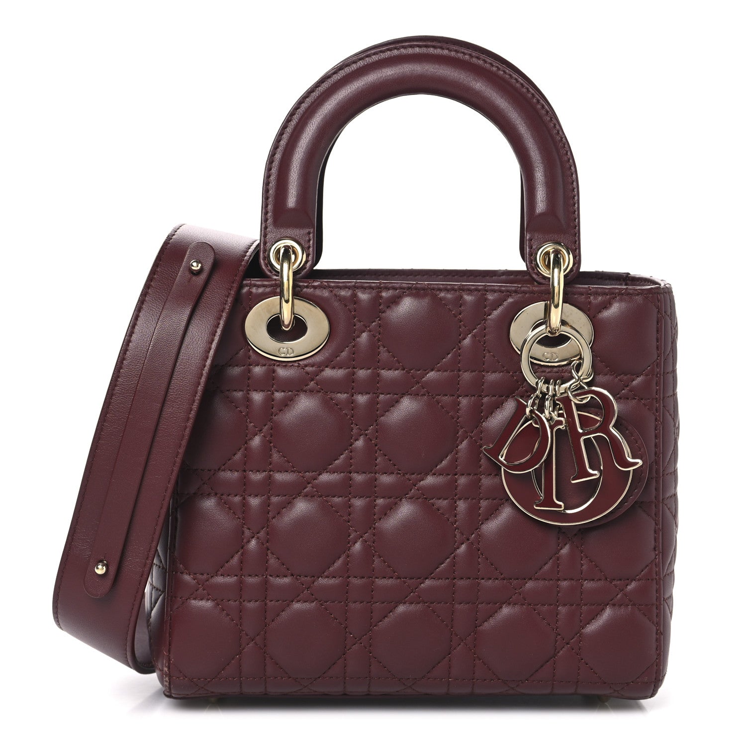 Christian Dior Lambskin Cannage Small My ABCDior Lady Dior Red Bricks 1 of 14