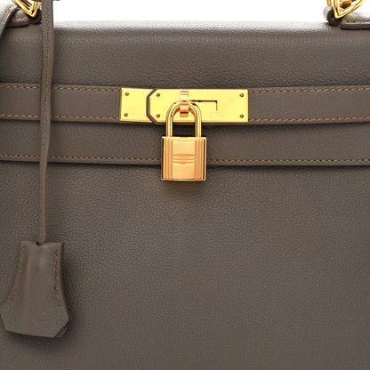 Hermes Evercolor Kelly Retourne 28 Etain 8 of 10