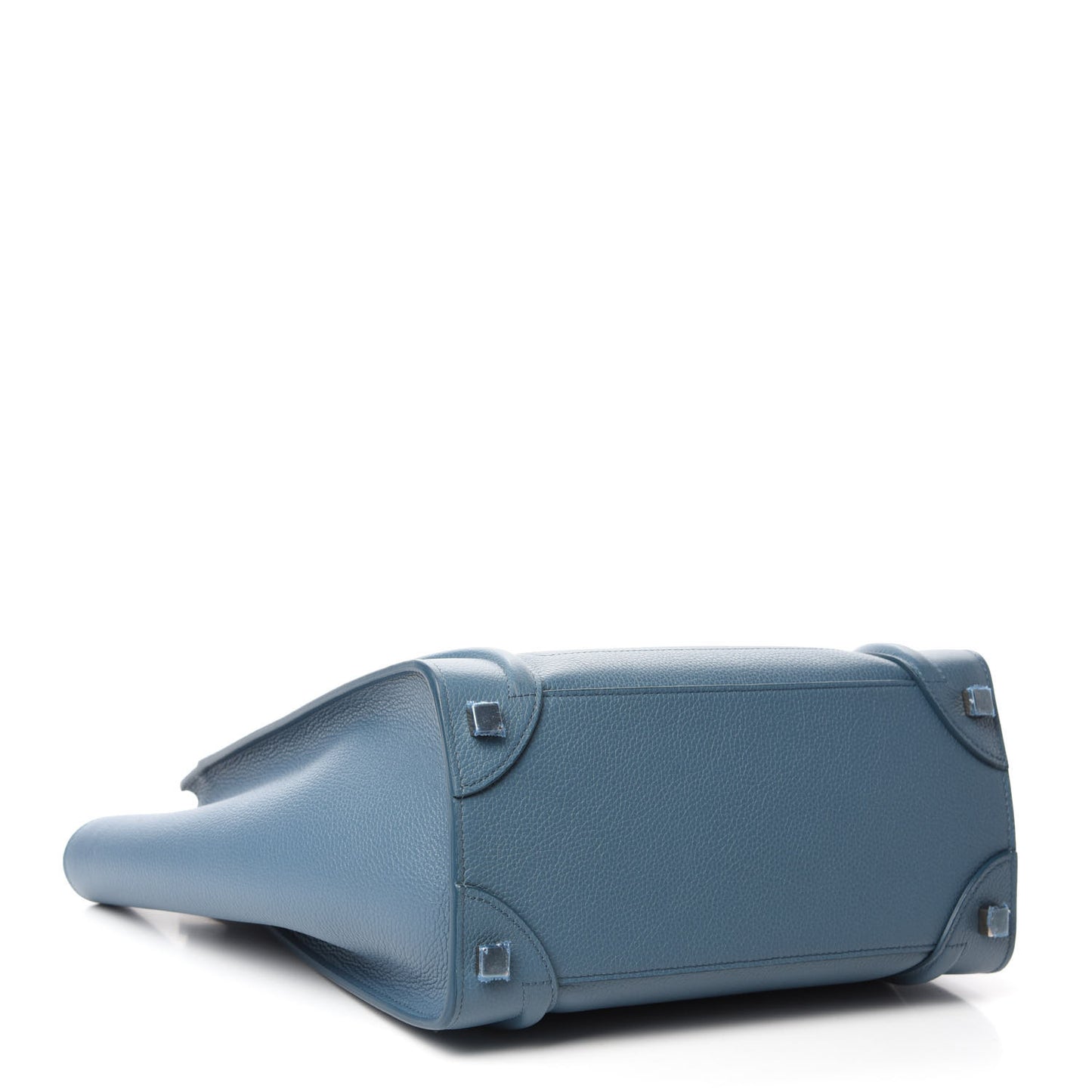 Drummed Calfskin Micro Luggage Slate