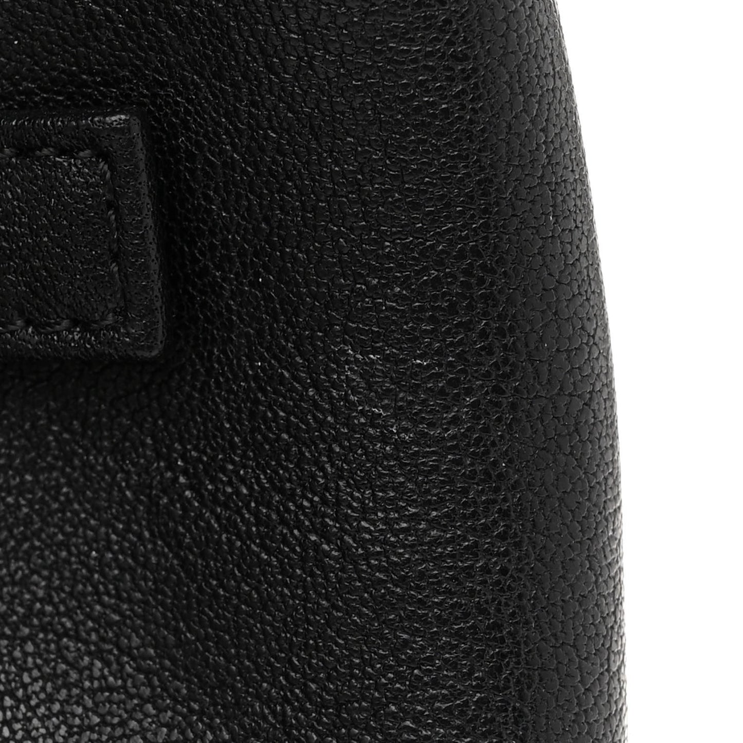 Shiny Sheepskin Quilted Large Trapezio Flap Black