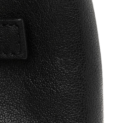Chanel Shiny Sheepskin Quilted Large Trapezio Flap Black 15 of 20