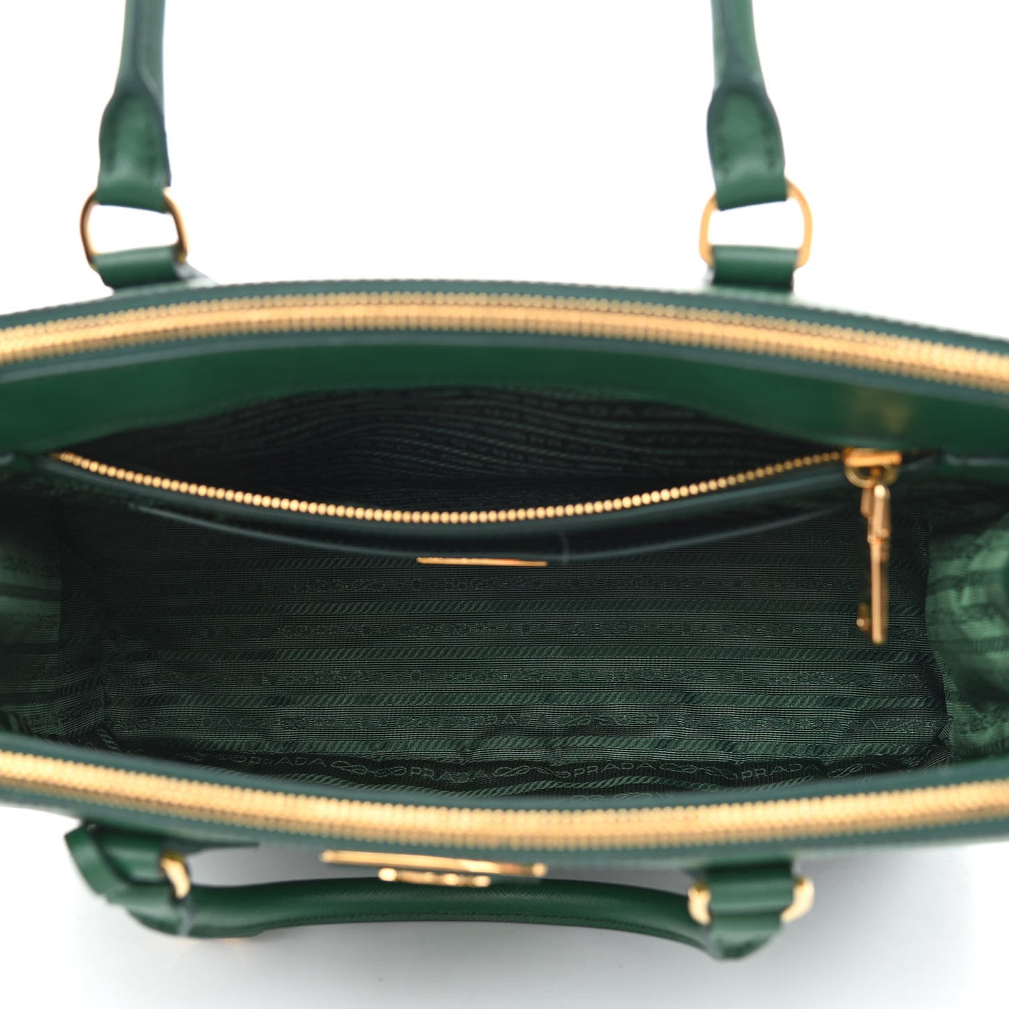 Saffiano Lux Large Galleria Double Zip Tote Biliardo