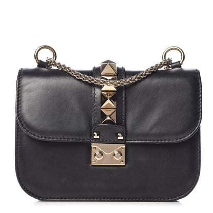 Valentino Garavani Vitello Small Glam Lock Rockstud Flap Black 1 of 12