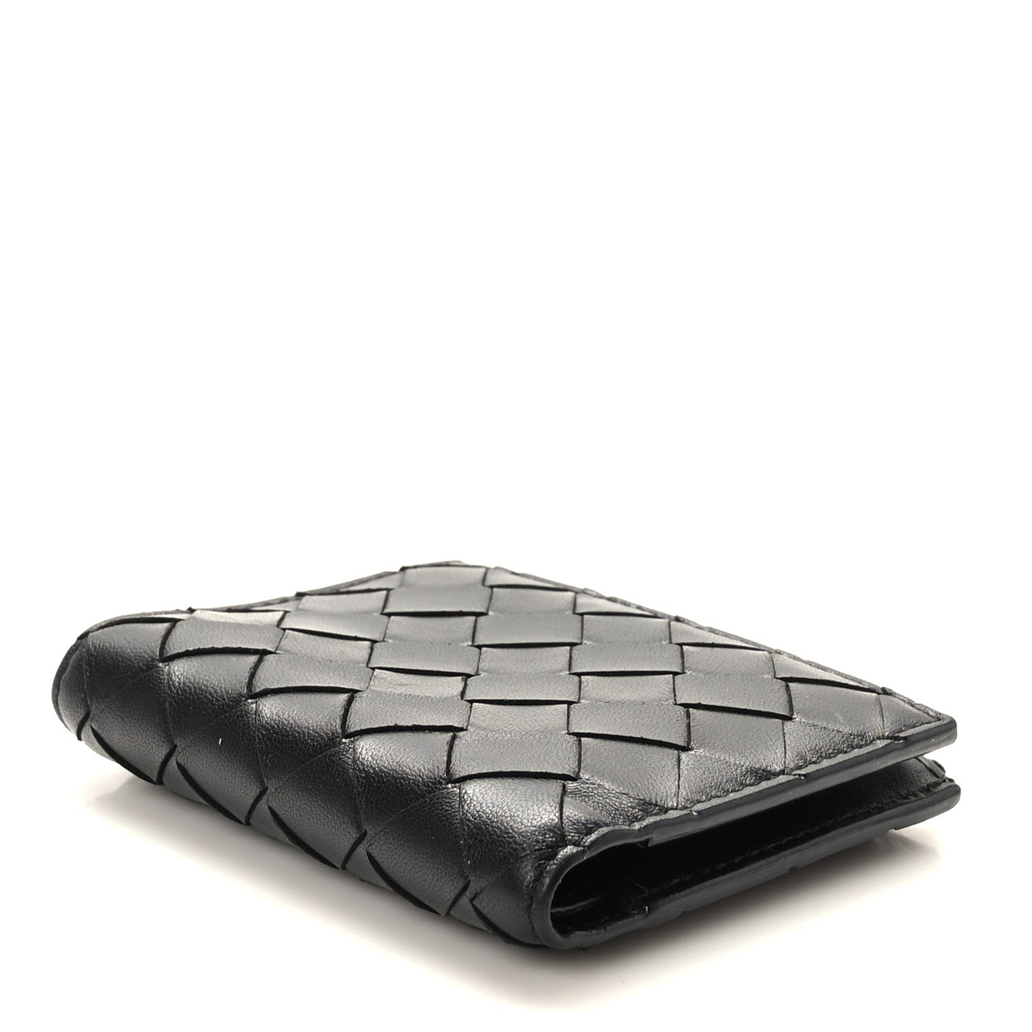 Bottega Veneta Nappa Intrecciato Small Bi-Fold Zip Wallet Black 5 of 8