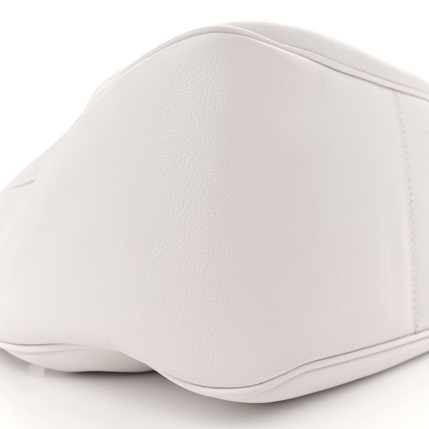 Grained Calfskin La Medusa Bucket Bag Optical White
