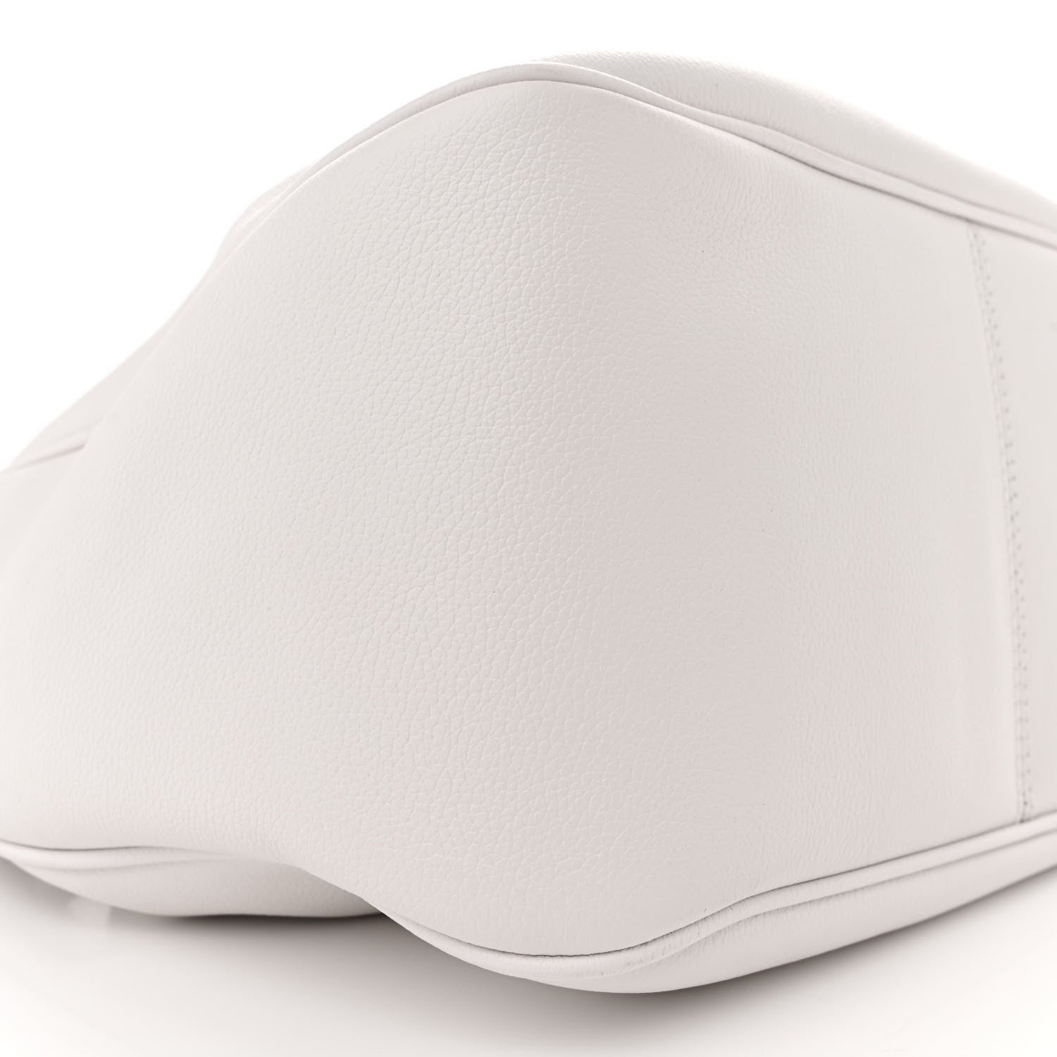 Versace Grained Calfskin La Medusa Bucket Bag Optical White 8 of 9