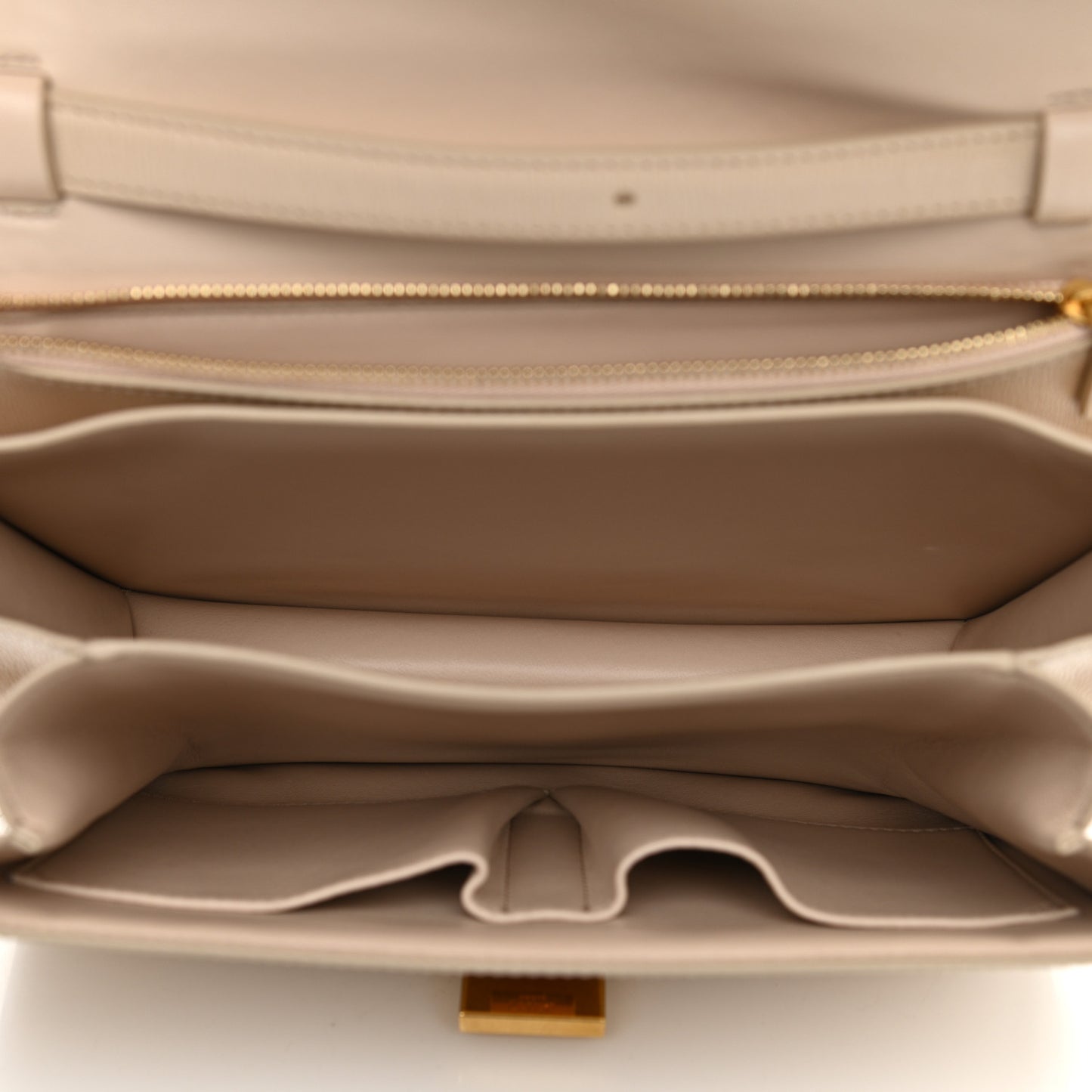 Liege Calfskin Medium Classic Box Flap Bag Powder