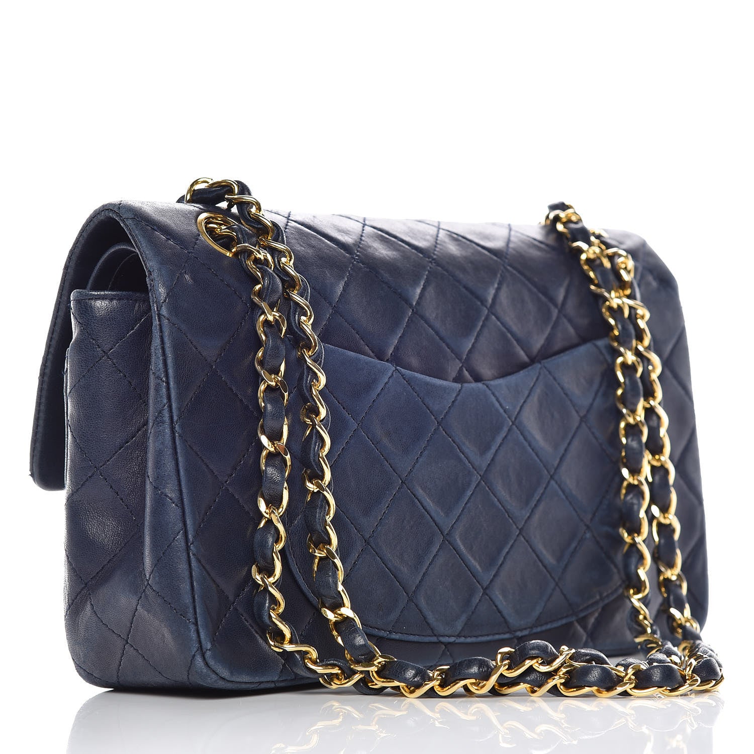 Chanel Lambskin Quilted Small Double Flap Navy 4 of 21