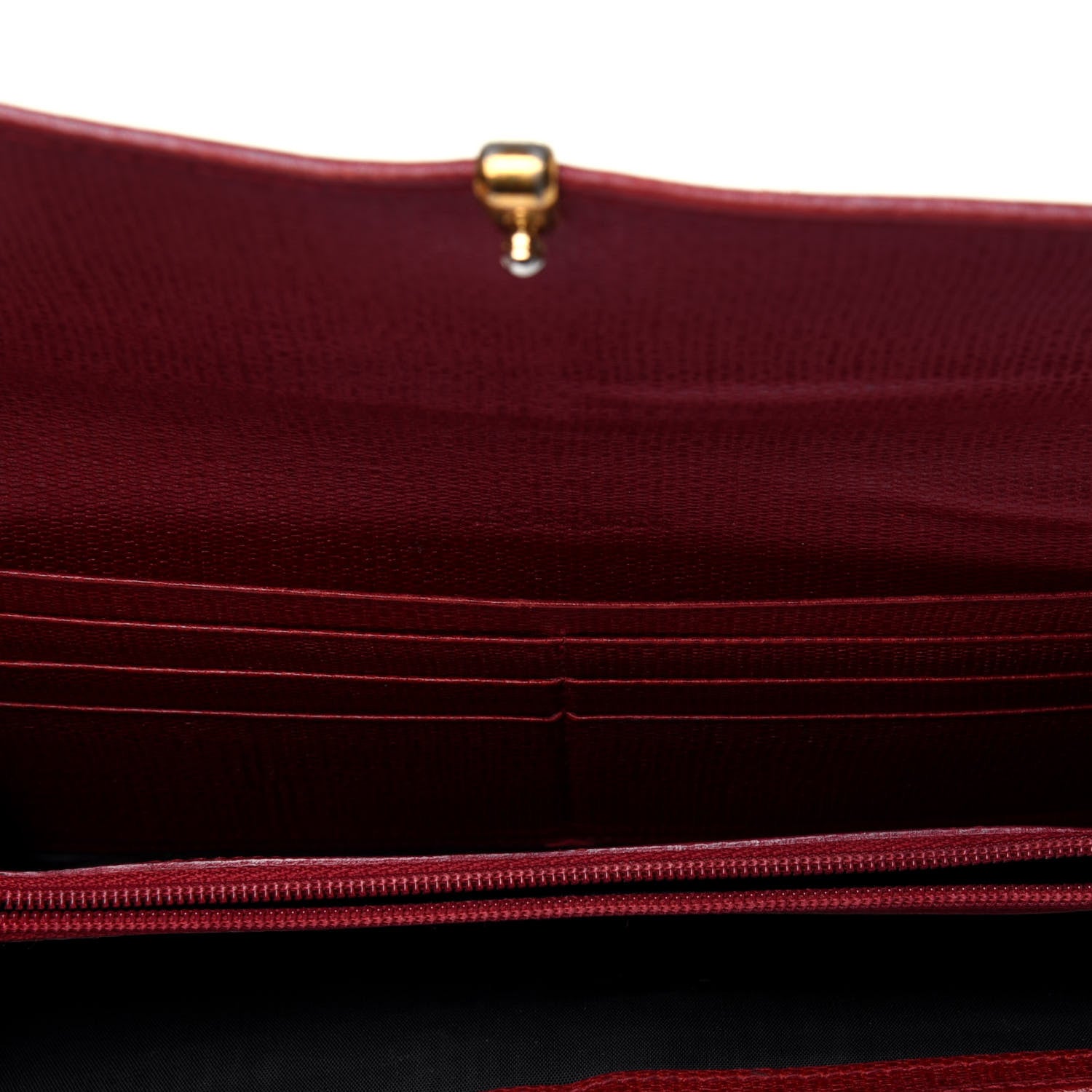 Saint Laurent Textured Calfskin Classic Y Ligne Clutch Red 5 of 25