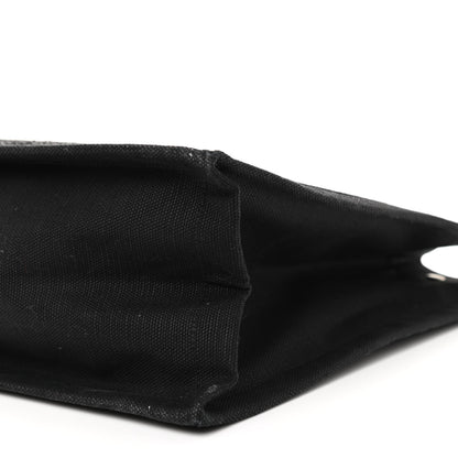 Saint Laurent Raffia Linen Calfskin Rive Gauche Tote Black 8 of 8