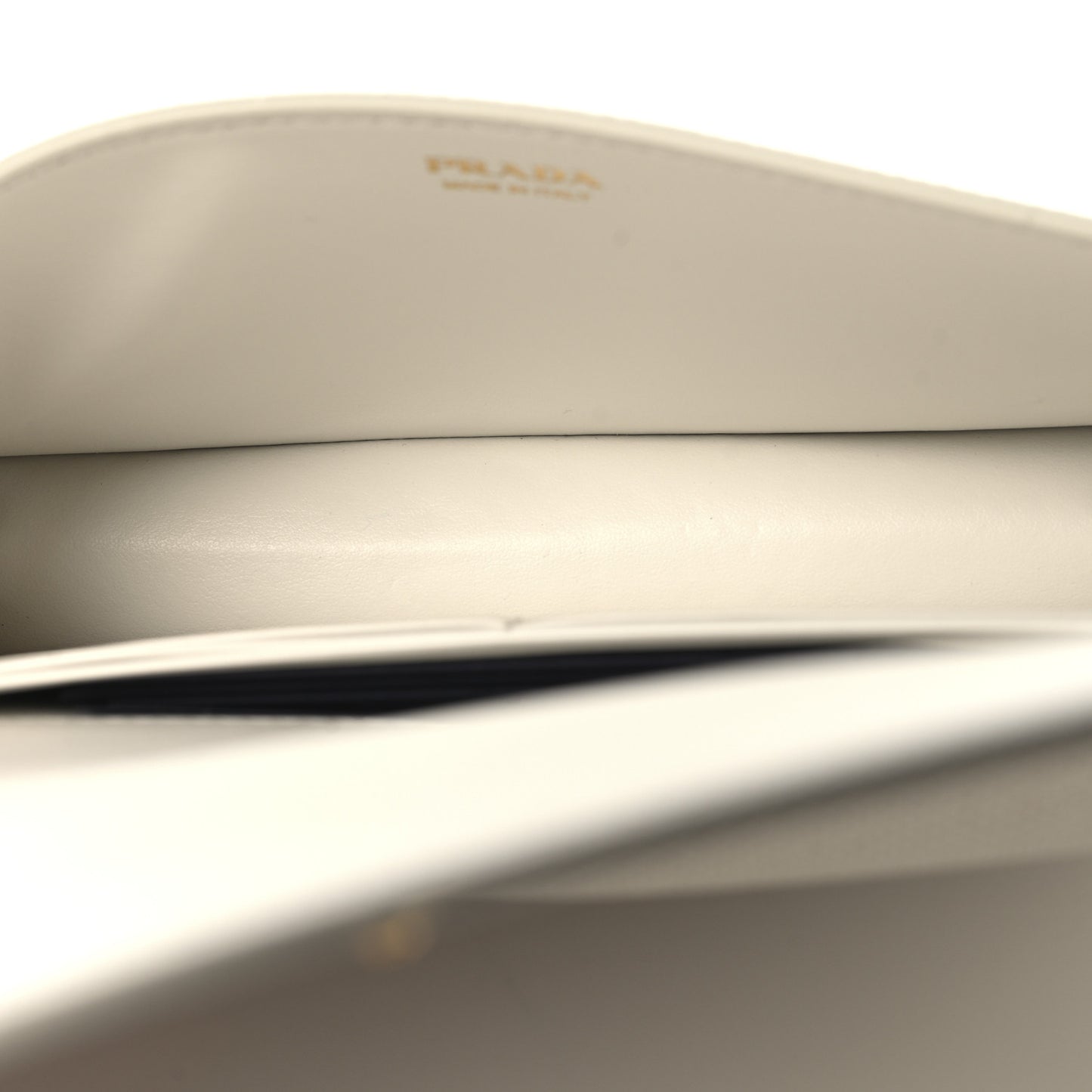 Saffiano Cuir Triangle Logo Miniborse White