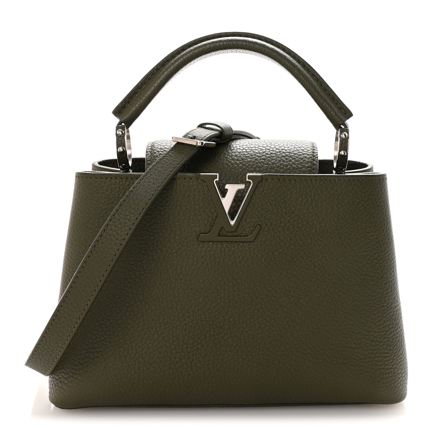 Louis Vuitton Taurillon Capucines BB Khaki 1 of 9