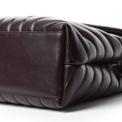 Saint Laurent Calfskin Y Quilted Monogram Medium Loulou Chain Satchel Amaranto 7 of 11