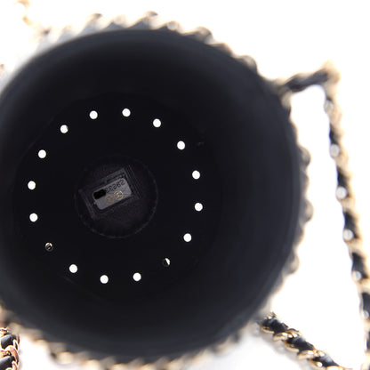 Chanel Lambskin Quilted CC To Drink Water Bottle Black Gold 5 of 8