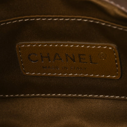 Chanel Lambskin Quilted Mademoiselle East West Flap Beige Black 5 of 11