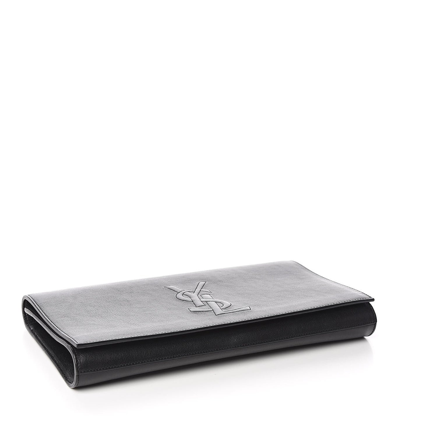 Calfskin Monogram Large Belle De Jour Clutch Black