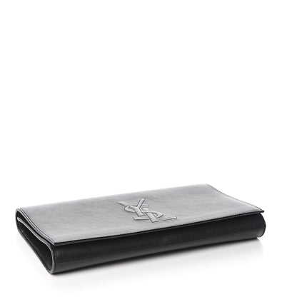 Saint Laurent Calfskin Monogram Large Belle De Jour Clutch Black 4 of 8