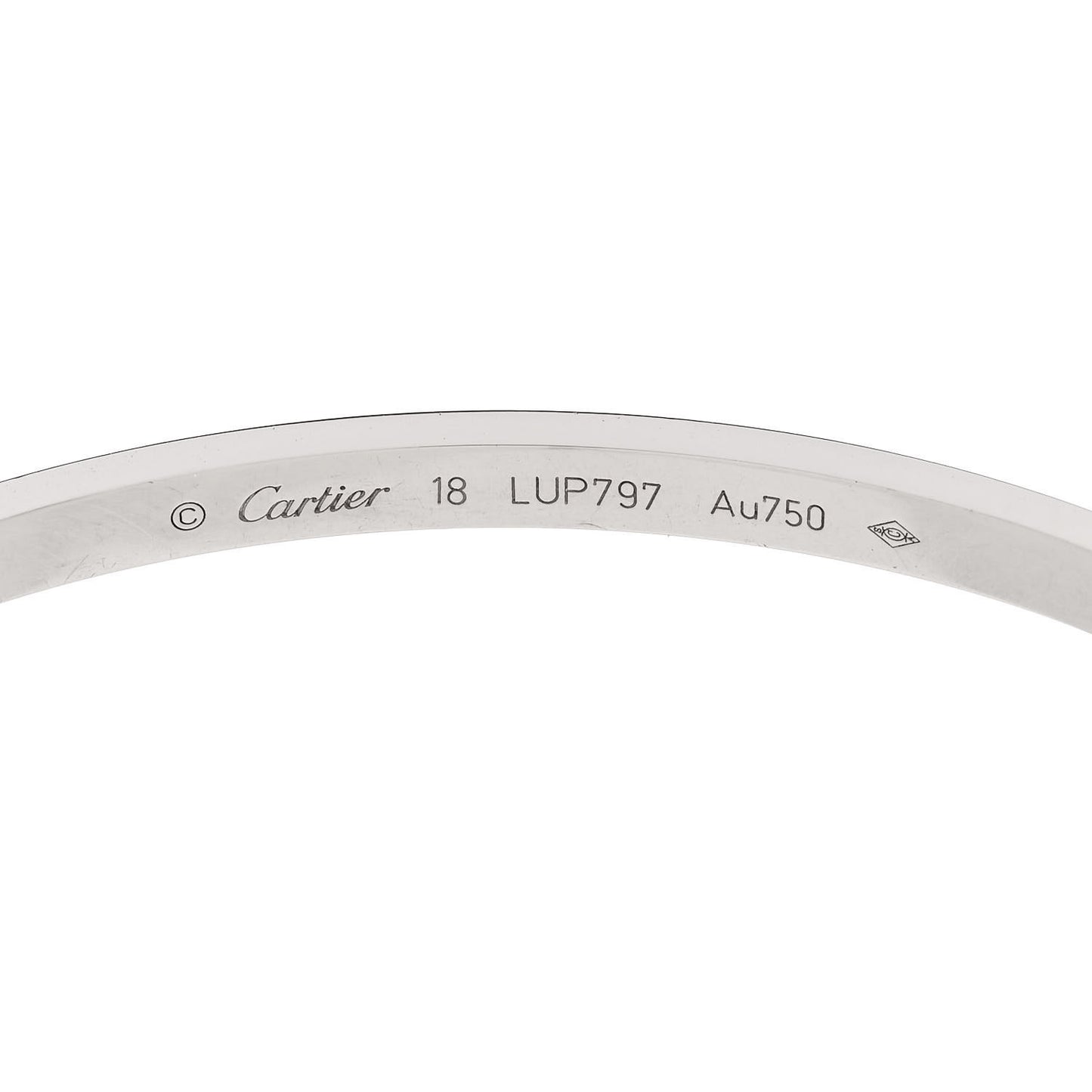 18K White Gold Small LOVE Bracelet 18