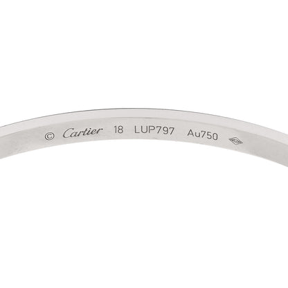 Cartier 18K White Gold Small LOVE Bracelet 18 6 of 8