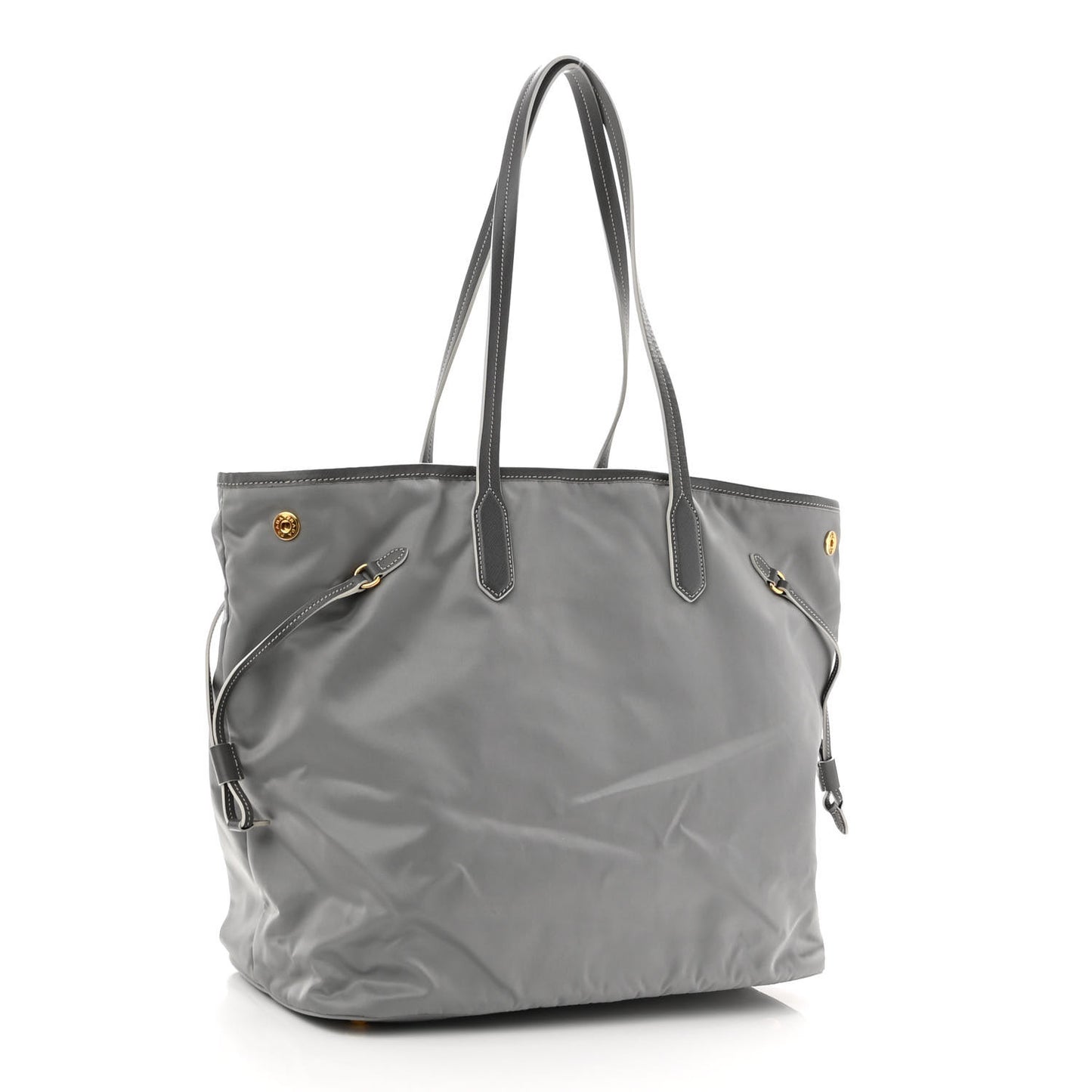 Tessuto Nylon Saffiano Tote Acciaio
