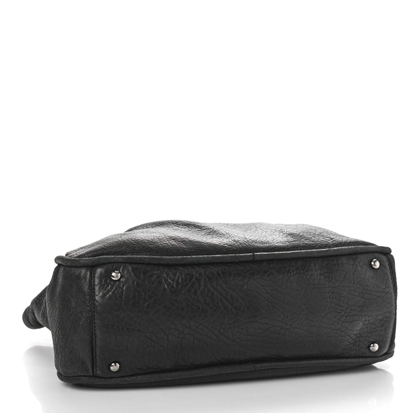 Distressed Lambskin Vintage Ligne Lady Braid Tote Black