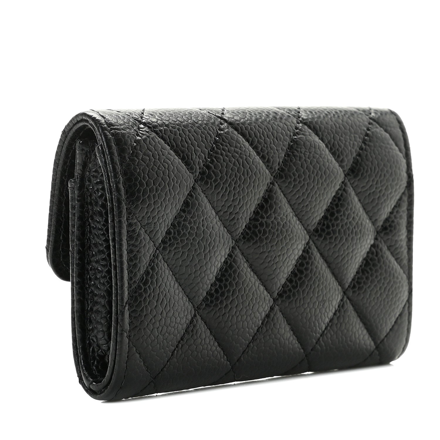 Chanel Caviar Quilted Flap Card Holder Black 3 of 8