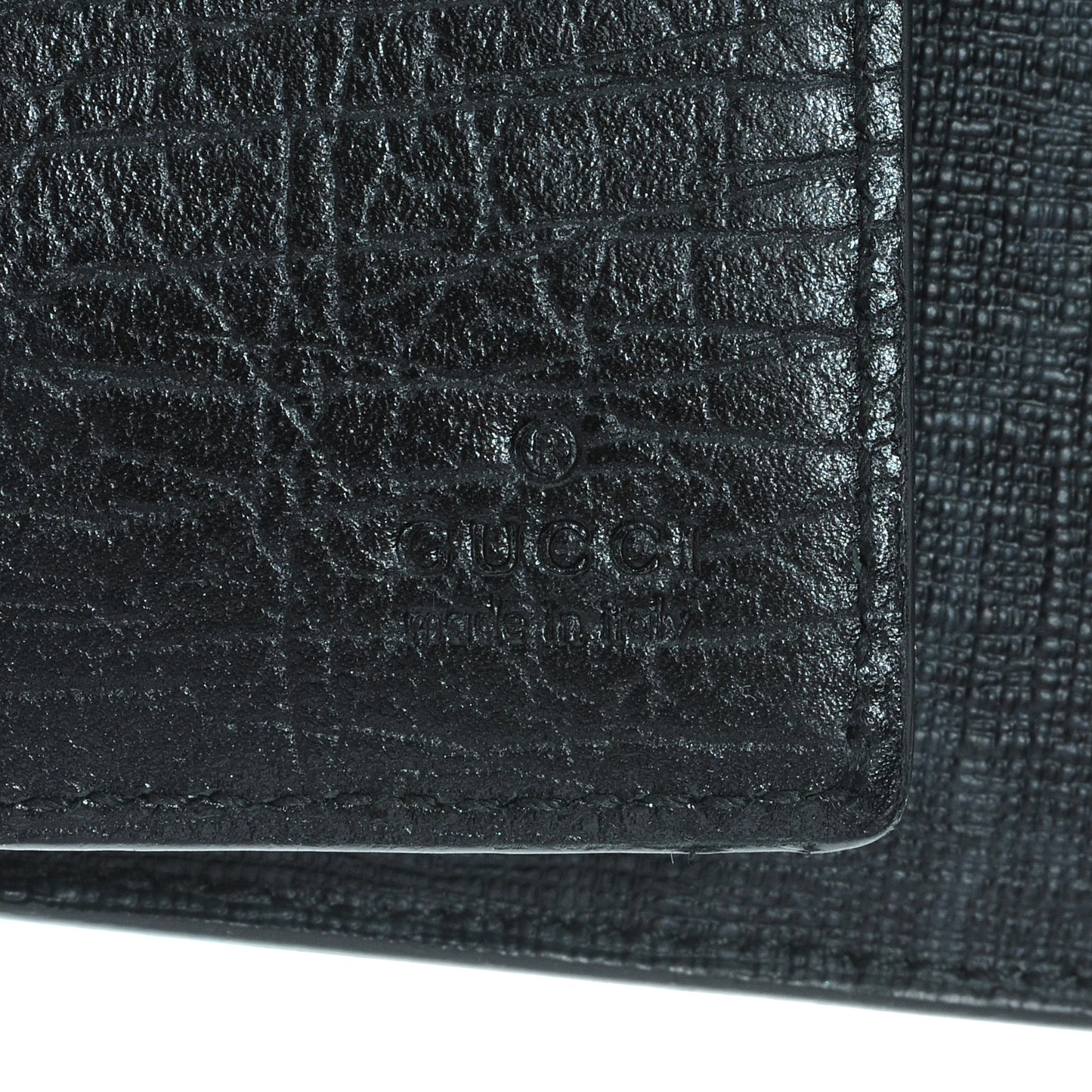 GG Plus Monogram Checkbook Cover Black