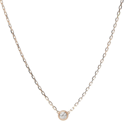 Cartier 18K Pink Gold Diamond SM D'Amour Pendant Necklace 1 of 7