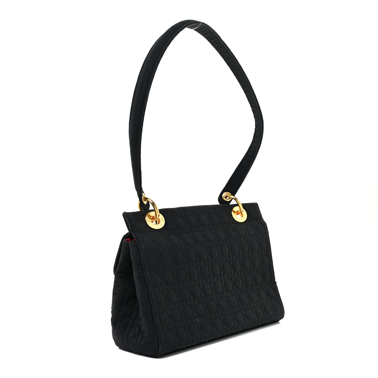 Nylon Cannage Shoulder Bag Black