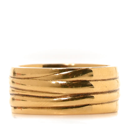 Louis Vuitton Brass Epi LV Ring M 61 9.5 Gold 3 of 5