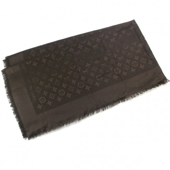 Monogram Shawl Scarf Brown