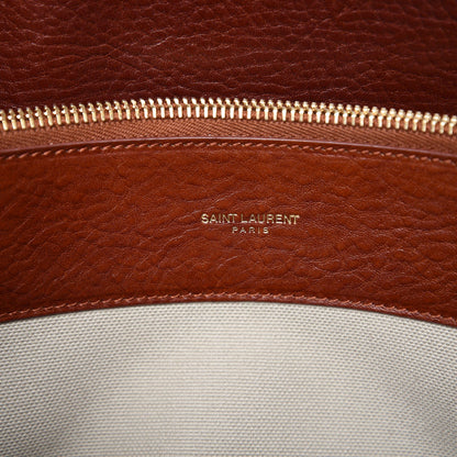 Saint Laurent Grained Calfskin Medium Supple Sac De Jour Dark Brown 7 of 15