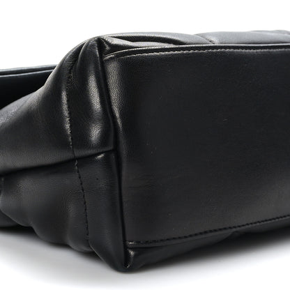 Saint Laurent Lambskin Quilted Small Loulou Puffer Monogram Chain Satchel Black 9 of 10