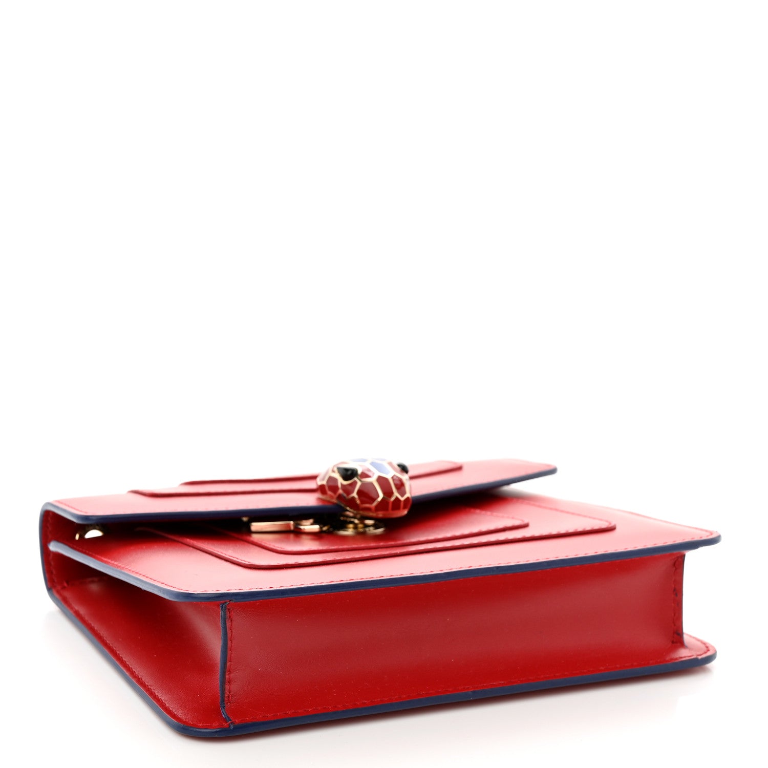 Bulgari Calfskin Small Electro Love Serpenti Forever Snake Strap Crossbody Bag Red 4 of 9