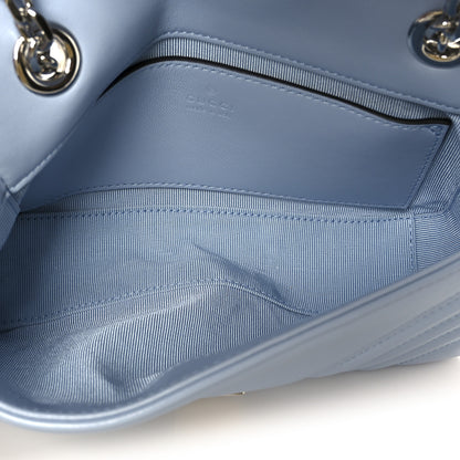 Gucci Lambskin Matelasse Small GG Marmont Shoulder Bag Light Blue 5 of 11
