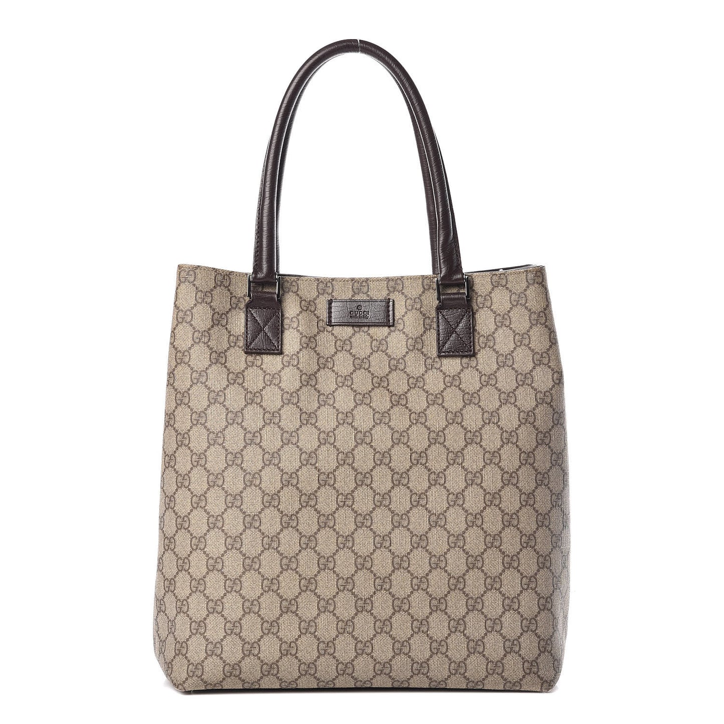GG Plus Monogram Small Vertical Tote Dark Brown