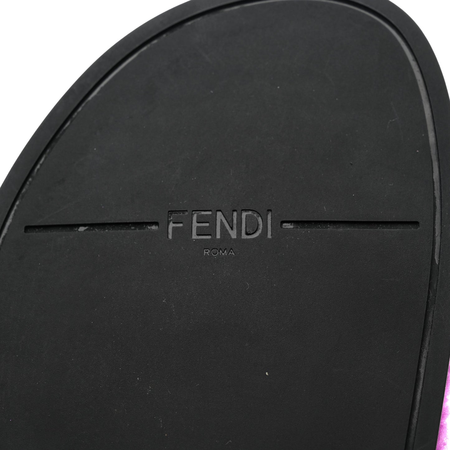 Shearling FF Fendi Feel Sandals 39 Bouganville