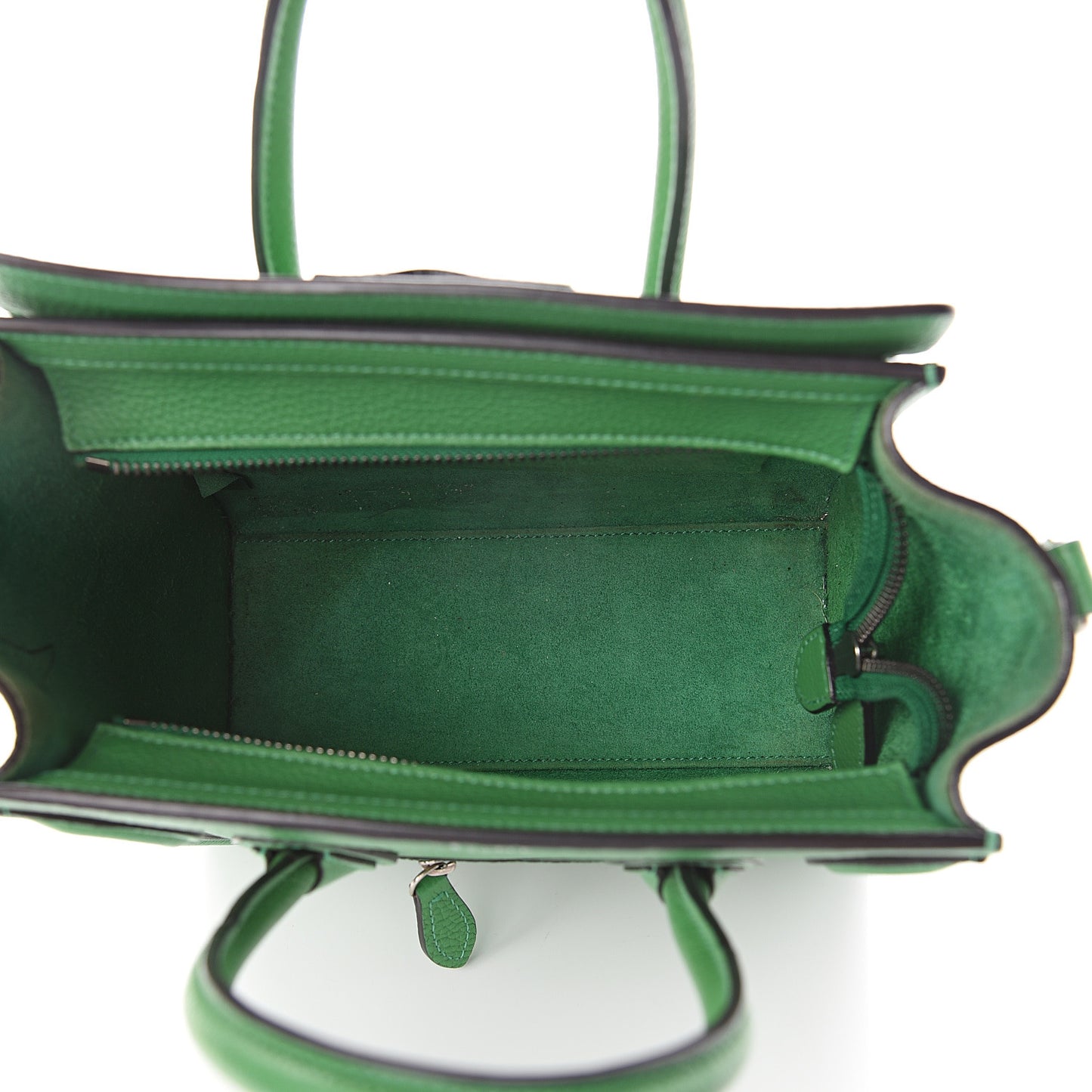 Drummed Calfskin Nano Luggage Mint