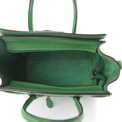 Celine Drummed Calfskin Nano Luggage Mint 4 of 8