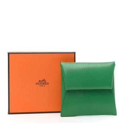 Hermes Chevre Chamkila Bastia Coin Purse Bamboo 7 of 7