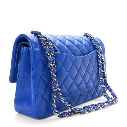 Chanel Lambskin Quilted Medium Double Flap Royal Blue 3 of 9