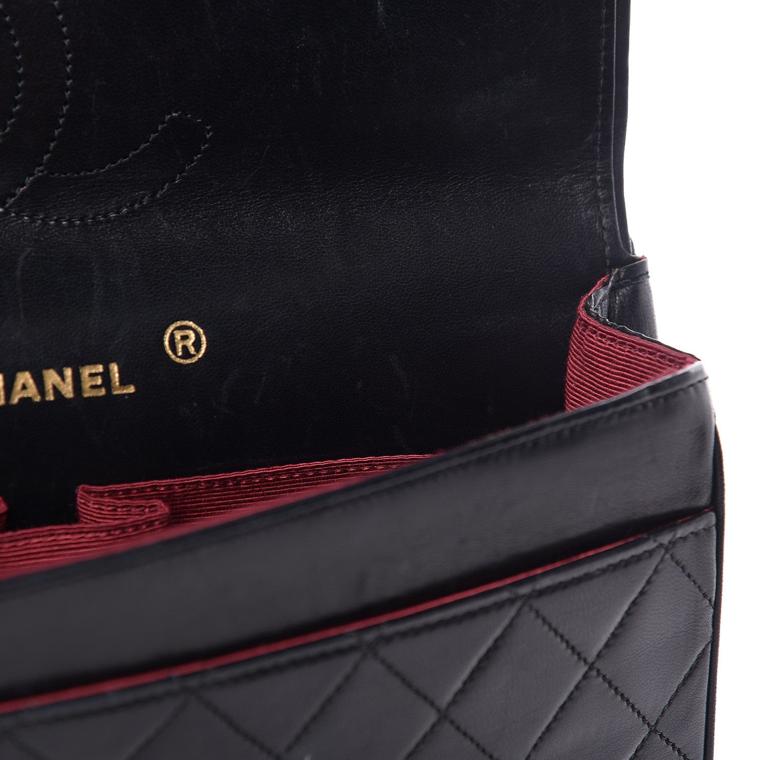 Chanel Lambskin Quilted Medium Double Flap Black 8 of 17