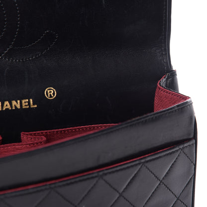Chanel Lambskin Quilted Medium Double Flap Black 8 of 17