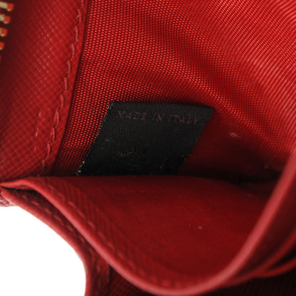 Prada Saffiano Metal Zip Around Wallet Fuoco 6 of 10