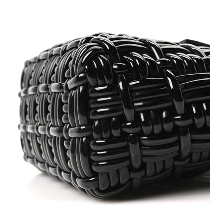 Balenciaga Faux Calfskin Braided Varnished XXS Bistro Basket Black 9 of 9